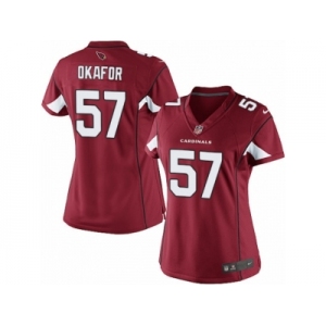 Women's Nike Arizona Cardinals #57 Alex Okafor Limited Red Team Color NFL Jersey