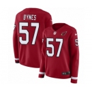 Women's Nike Arizona Cardinals #57 Josh Bynes Limited Red Therma Long Sleeve NFL Jersey