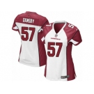 Women's Nike Arizona Cardinals #57 Karlos Dansby Limited White NFL Jersey