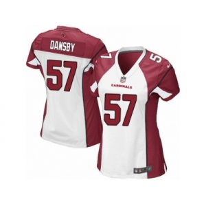 Women's Nike Arizona Cardinals #57 Karlos Dansby Limited White NFL Jersey