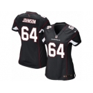 Women's Nike Arizona Cardinals #64 Dorian Johnson Limited Black Alternate NFL Jersey