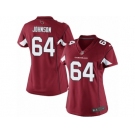 Women's Nike Arizona Cardinals #64 Dorian Johnson Limited Red Team Color NFL Jersey