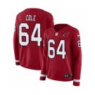 Women's Nike Arizona Cardinals #64 Mason Cole Limited Red Therma Long Sleeve NFL Jersey