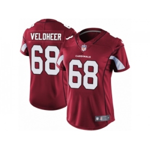 Women's Nike Arizona Cardinals #68 Jared Veldheer Vapor Untouchable Limited Red Team Color NFL Jersey