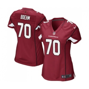 Women's Nike Arizona Cardinals #70 Evan Boehm Game Red Team Color NFL Jersey