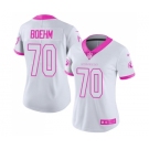 Women's Nike Arizona Cardinals #70 Evan Boehm Limited White-Pink Rush Fashion NFL Jersey