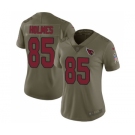 Women's Nike Arizona Cardinals #85 Gabe Holmes Limited Olive 2017 Salute to Service NFL Jersey