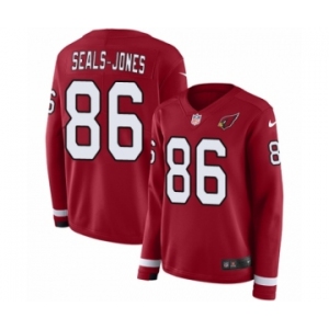 Women's Nike Arizona Cardinals #86 Ricky Seals-Jones Limited Red Therma Long Sleeve NFL Jersey