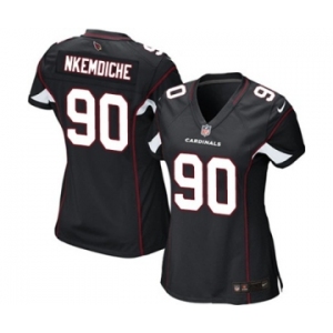 Women's Nike Arizona Cardinals #90 Robert Nkemdiche Game Black Alternate NFL Jersey