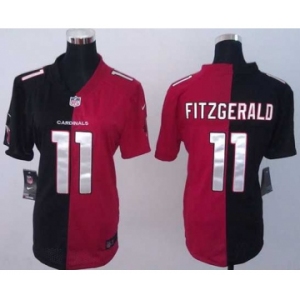 nike women nfl jerseys arizona cardinals #11 fitzgerald red-black[nike split]