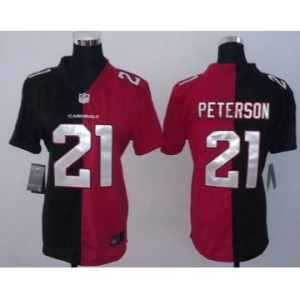 nike women nfl jerseys arizona cardinals #21 peterson red-black[nike split]