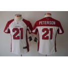 nike women nfl jerseys arizona cardinals #21 peterson white[nike limited]