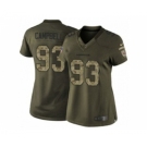 nike women nfl jerseys arizona cardinals #93 campbell army green[nike Limited Salute To Service]