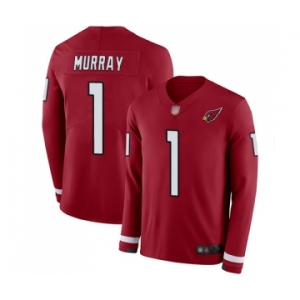 Youth Arizona Cardinals #1 Kyler Murray Limited Red Therma Long Sleeve Football Jersey