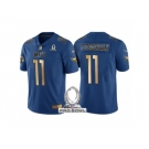 Youth Arizona Cardinals #11 Larry Fitzgerald NFC 2017 Pro Bowl Blue Gold Limited Jersey