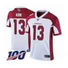 Youth Arizona Cardinals #13 Christian Kirk White Vapor Untouchable Limited Player 100th Season Football Jersey