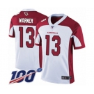 Youth Arizona Cardinals #13 Kurt Warner White Vapor Untouchable Limited Player 100th Season Football Jersey