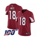 Youth Arizona Cardinals #18 Kevin White Red Team Color Vapor Untouchable Limited Player 100th Season Football Jersey