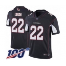 Youth Arizona Cardinals #22 T. J. Logan Black Alternate Vapor Untouchable Limited Player 100th Season Football Jersey