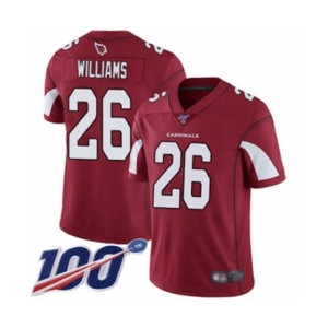 Youth Arizona Cardinals #26 Brandon Williams Red Team Color Vapor Untouchable Limited Player 100th Season Football Jersey