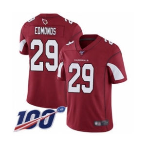 Youth Arizona Cardinals #29 Chase Edmonds Red Team Color Vapor Untouchable Limited Player 100th Season Football Jersey