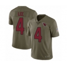 Youth Arizona Cardinals #4 Andy Lee Limited Olive 2017 Salute to Service Football Jersey