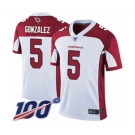 Youth Arizona Cardinals #5 Zane Gonzalez White Vapor Untouchable Limited Player 100th Season Football Jersey