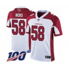 Youth Arizona Cardinals #58 Jordan Hicks White Vapor Untouchable Limited Player 100th Season Football Jersey