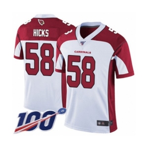 Youth Arizona Cardinals #58 Jordan Hicks White Vapor Untouchable Limited Player 100th Season Football Jersey