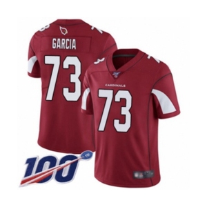Youth Arizona Cardinals #73 Max Garcia Red Team Color Vapor Untouchable Limited Player 100th Season Football Jersey