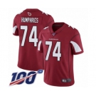 Youth Arizona Cardinals #74 D.J. Humphries Red Team Color Vapor Untouchable Limited Player 100th Season Football Jersey