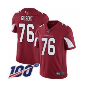 Youth Arizona Cardinals #76 Marcus Gilbert Red Team Color Vapor Untouchable Limited Player 100th Season Football Jersey