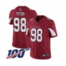 Youth Arizona Cardinals #98 Corey Peters Red Team Color Vapor Untouchable Limited Player 100th Season Football Jersey