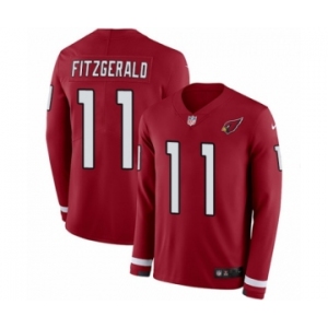 Youth Nike Arizona Cardinals #11 Larry Fitzgerald Limited Red Therma Long Sleeve NFL Jersey