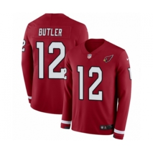 Youth Nike Arizona Cardinals #12 Brice Butler Limited Red Therma Long Sleeve NFL Jersey