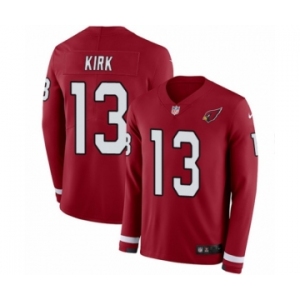 Youth Nike Arizona Cardinals #13 Christian Kirk Limited Red Therma Long Sleeve NFL Jersey