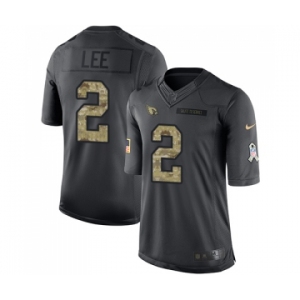 Youth Nike Arizona Cardinals #2 Andy Lee Limited Black 2016 Salute to Service NFL Jersey