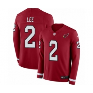 Youth Nike Arizona Cardinals #2 Andy Lee Limited Red Therma Long Sleeve NFL Jersey