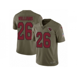 Youth Nike Arizona Cardinals #26 Brandon Williams Limited Olive 2017 Salute to Service NFL Jersey