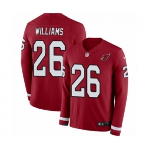 Youth Nike Arizona Cardinals #26 Brandon Williams Limited Red Therma Long Sleeve NFL Jersey