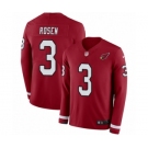 Youth Nike Arizona Cardinals #3 Josh Rosen Limited Red Therma Long Sleeve NFL Jersey