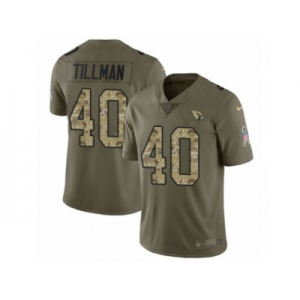 Youth Nike Arizona Cardinals #40 Pat Tillman Limited Olive Camo 2017 Salute to Service NFL Jersey