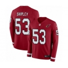 Youth Nike Arizona Cardinals #53 A.Q. Shipley Limited Red Therma Long Sleeve NFL Jersey