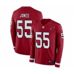 Youth Nike Arizona Cardinals #55 Chandler Jones Limited Red Therma Long Sleeve NFL Jersey