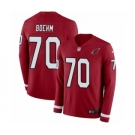 Youth Nike Arizona Cardinals #70 Evan Boehm Limited Red Therma Long Sleeve NFL Jersey