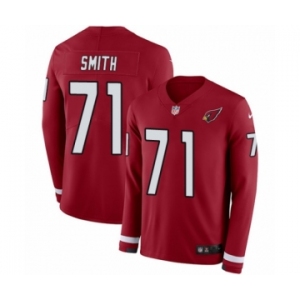 Youth Nike Arizona Cardinals #71 Andre Smith Limited Red Therma Long Sleeve NFL Jersey