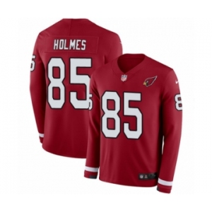 Youth Nike Arizona Cardinals #85 Gabe Holmes Limited Red Therma Long Sleeve NFL Jersey