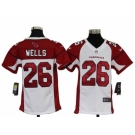nike youth nfl jerseys arizona cardinals #26 wells white[nike]