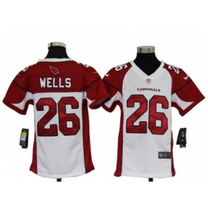 nike youth nfl jerseys arizona cardinals #26 wells white[nike]