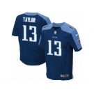 Men's Nike Tennessee Titans #13 Taywan Taylor Elite Navy Blue Alternate NFL Jersey